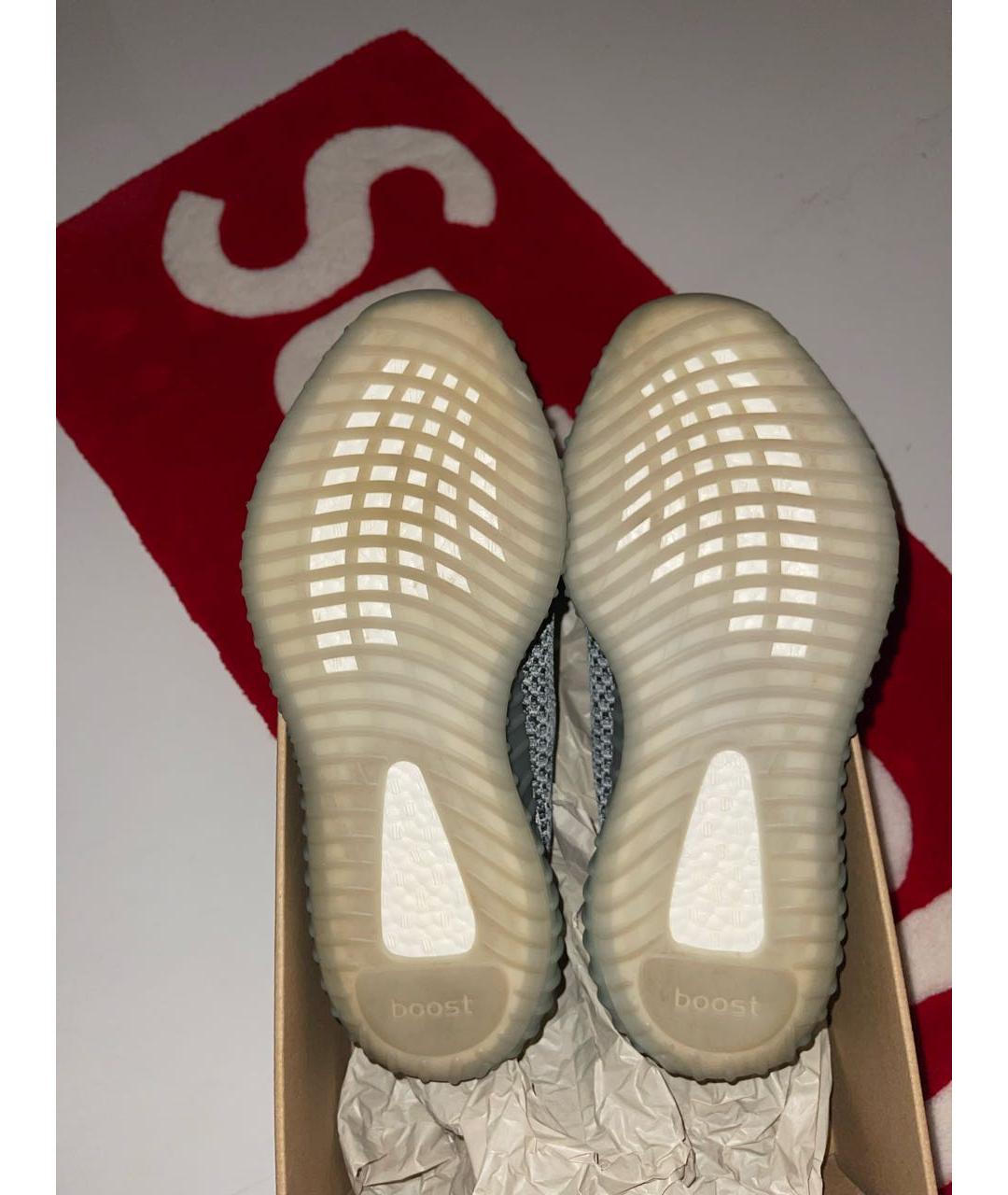 ADIDAS YEEZY Голубые текстильные низкие кроссовки / кеды, фото 6