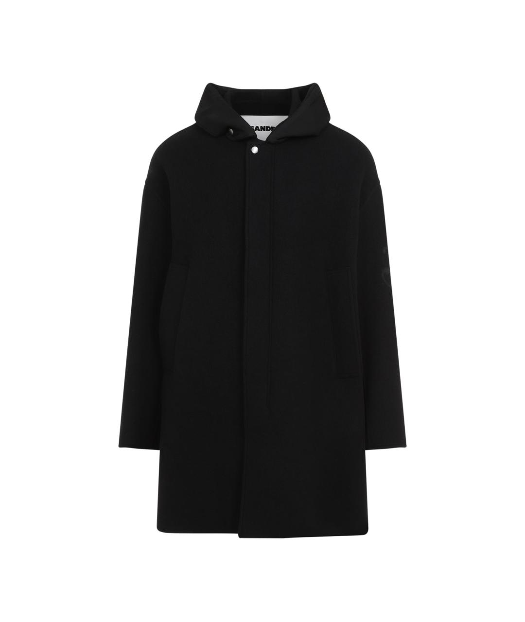 JIL SANDER Черная шерстяная парка, фото 1