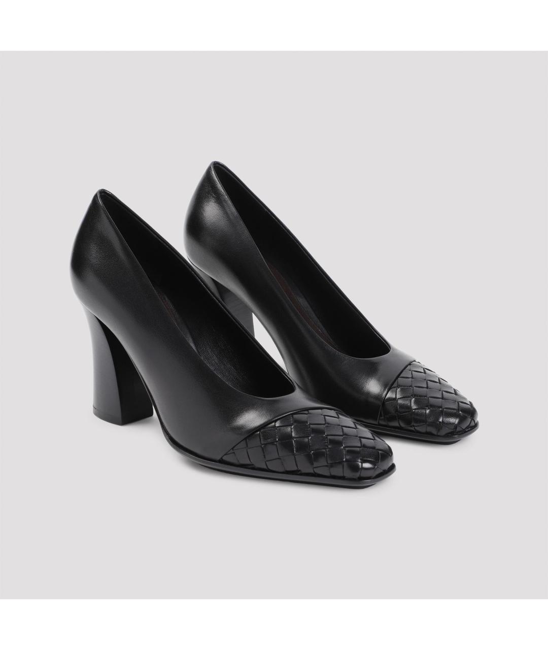 BOTTEGA VENETA Черные кожаные туфли, фото 4