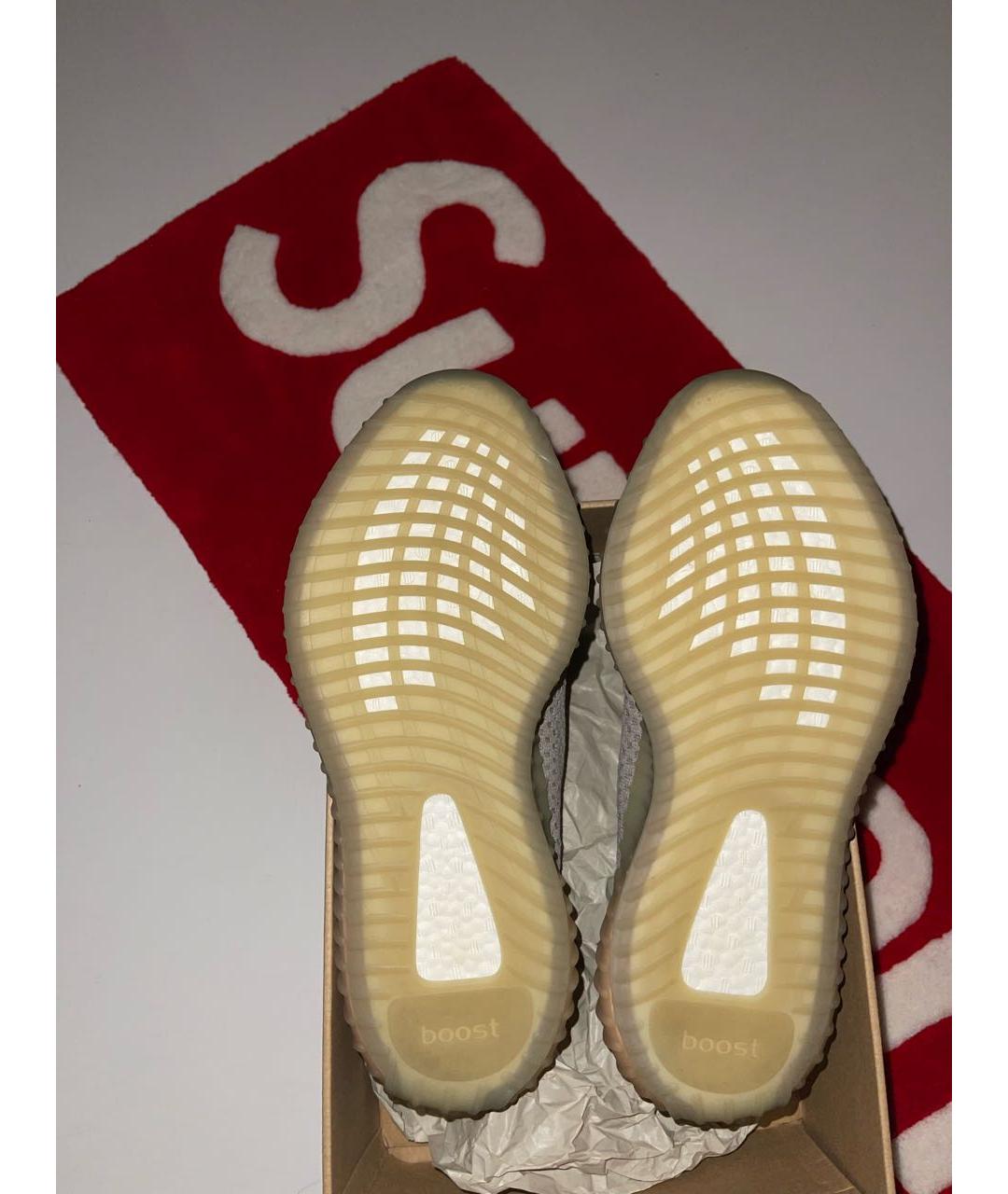ADIDAS YEEZY Серые текстильные низкие кроссовки / кеды, фото 6