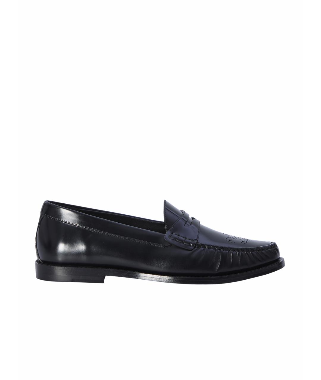 CELINE Черные кожаные лоферы, фото 1