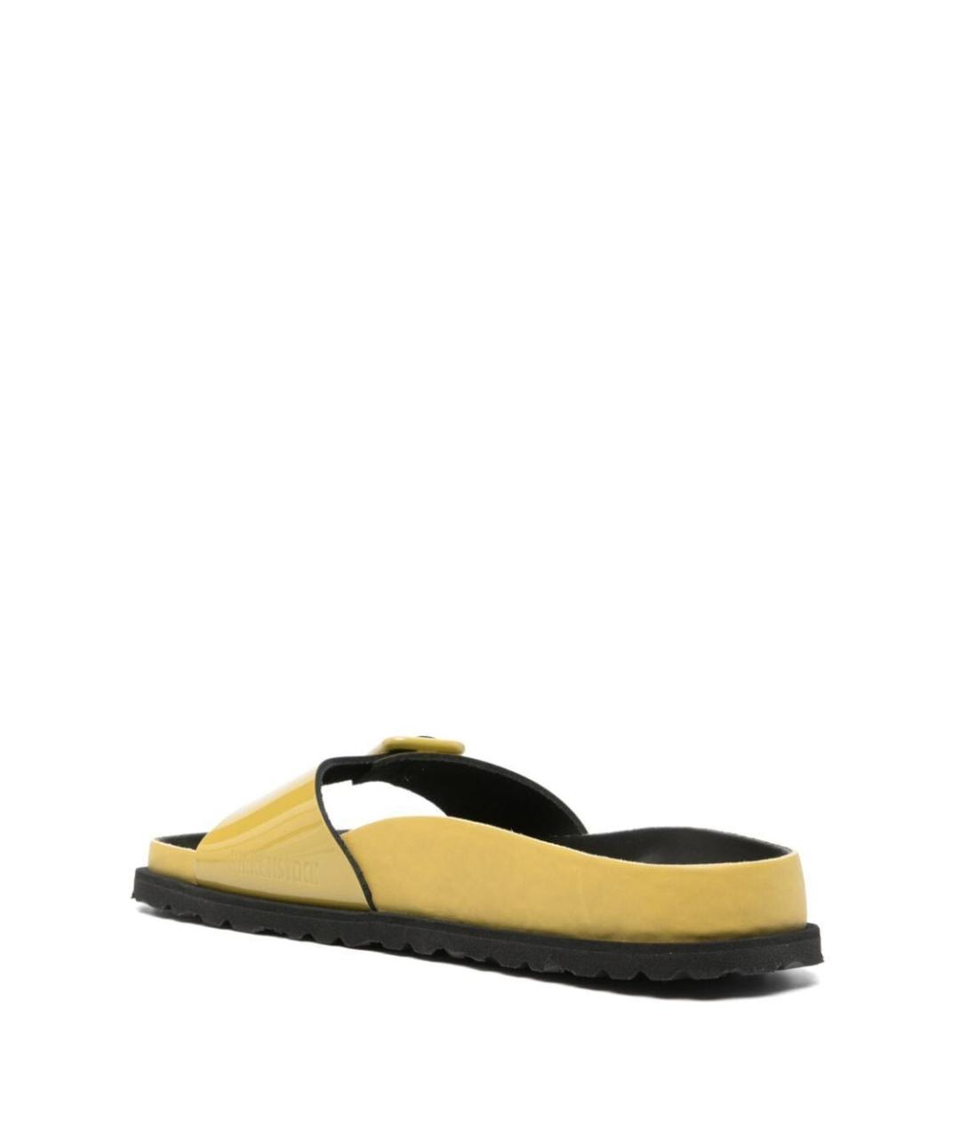 BIRKENSTOCK Желтые кожаные сандалии, фото 4