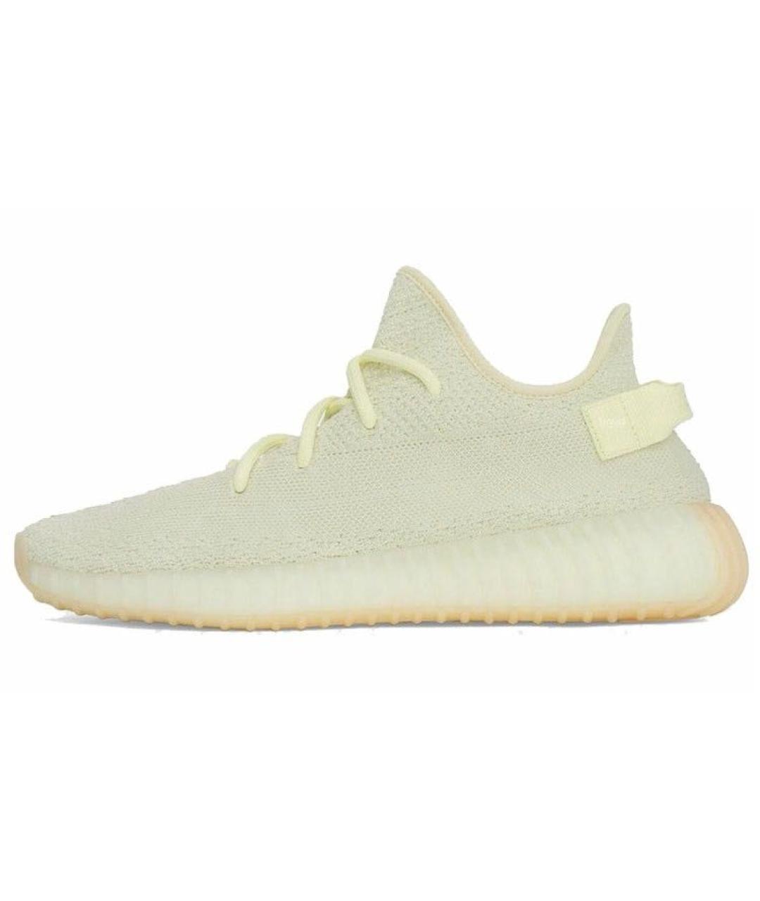 ADIDAS YEEZY Желтые текстильные низкие кроссовки / кеды, фото 7