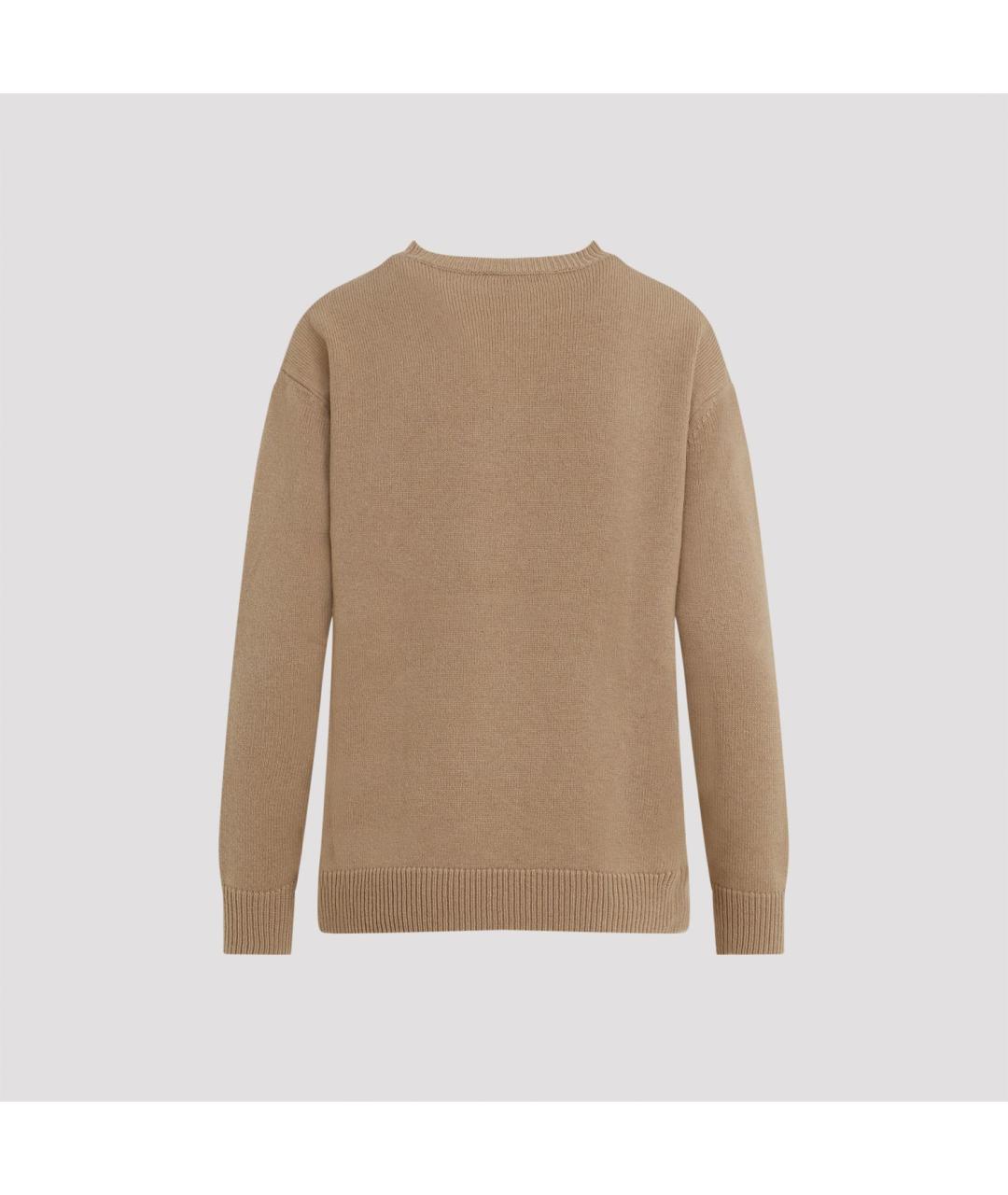 MAX MARA Коричневый кашемировый джемпер / свитер, фото 3