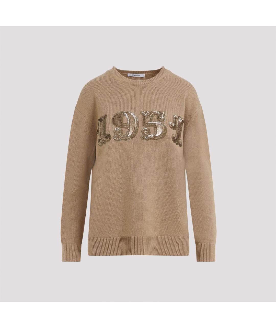 MAX MARA Коричневый кашемировый джемпер / свитер, фото 2