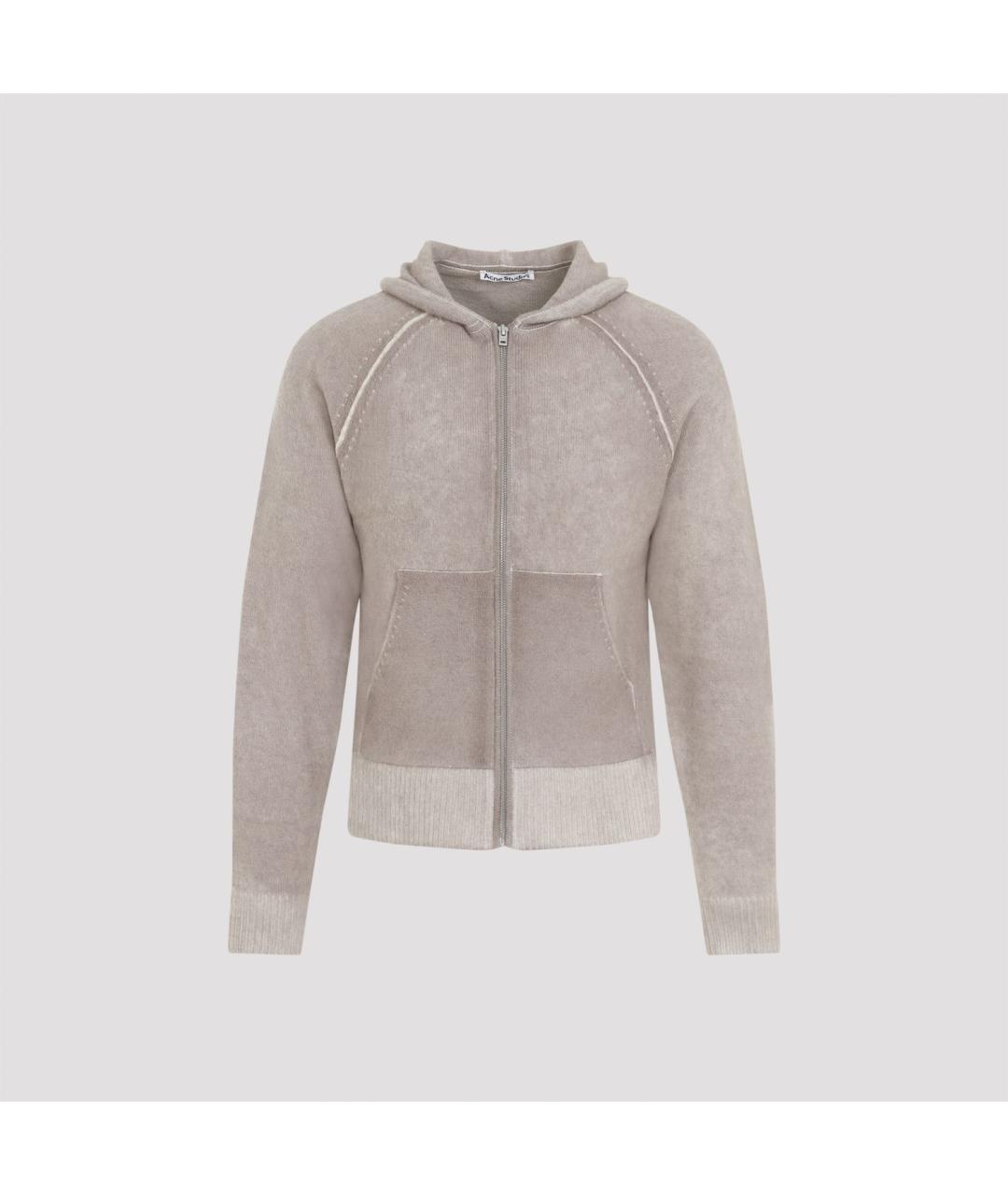 ACNE STUDIOS Бежевый кашемировый кардиган, фото 2