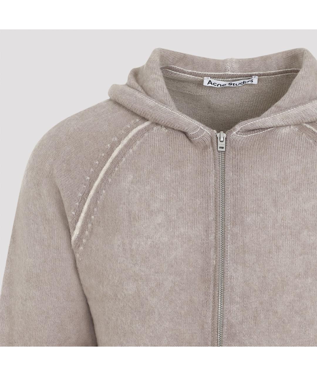 ACNE STUDIOS Бежевый кашемировый кардиган, фото 4