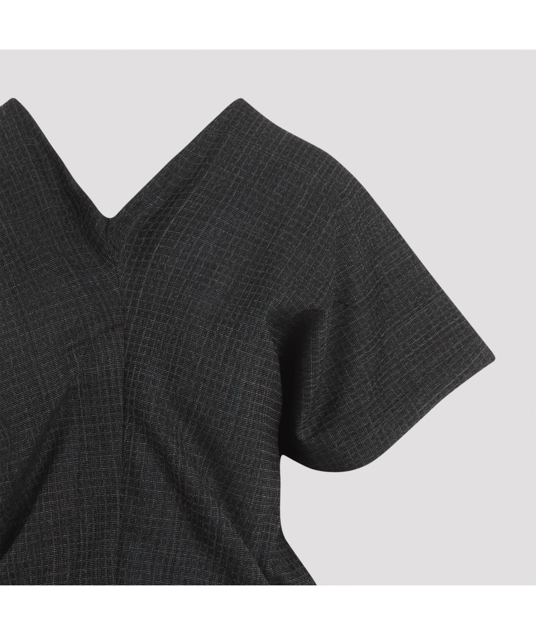 BALENCIAGA Черная шерстяная футболка, фото 4