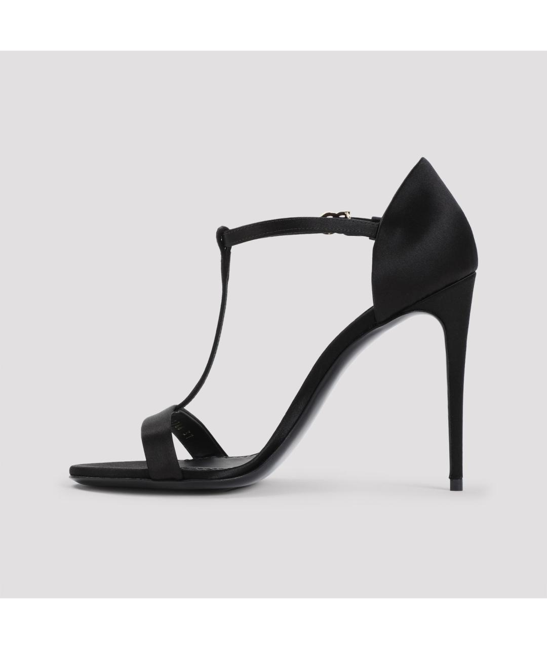 DOLCE&GABBANA Черные текстильные босоножки, фото 3