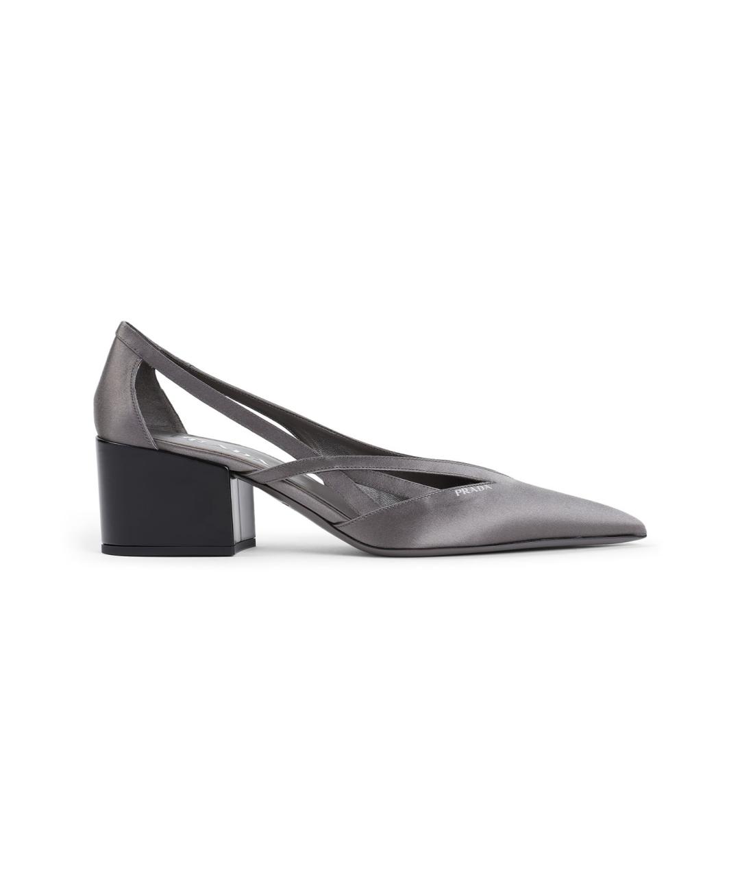PRADA Серые текстильные туфли, фото 1