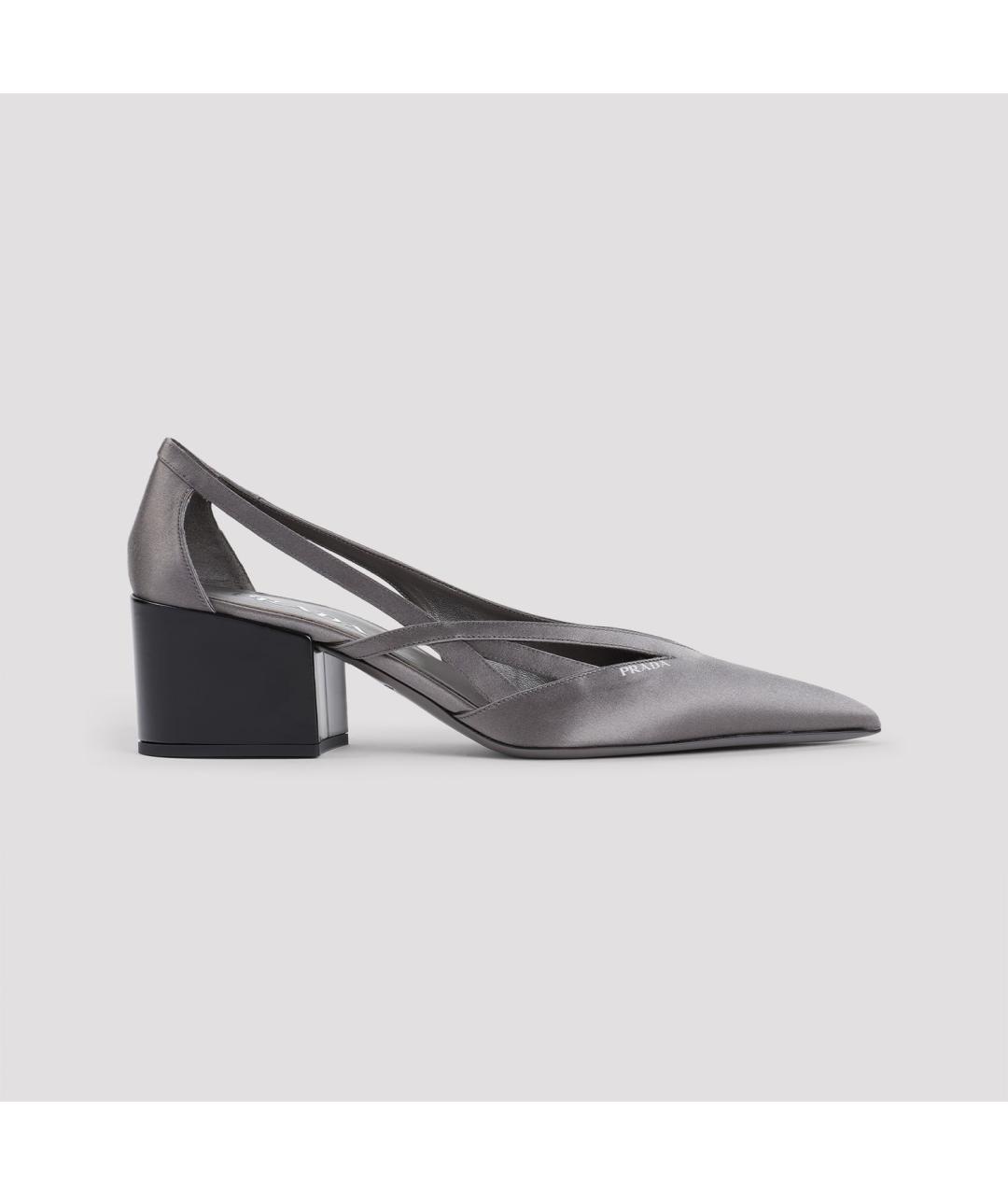 PRADA Серые текстильные туфли, фото 2