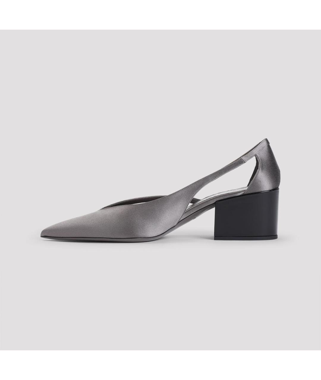 PRADA Серые текстильные туфли, фото 3