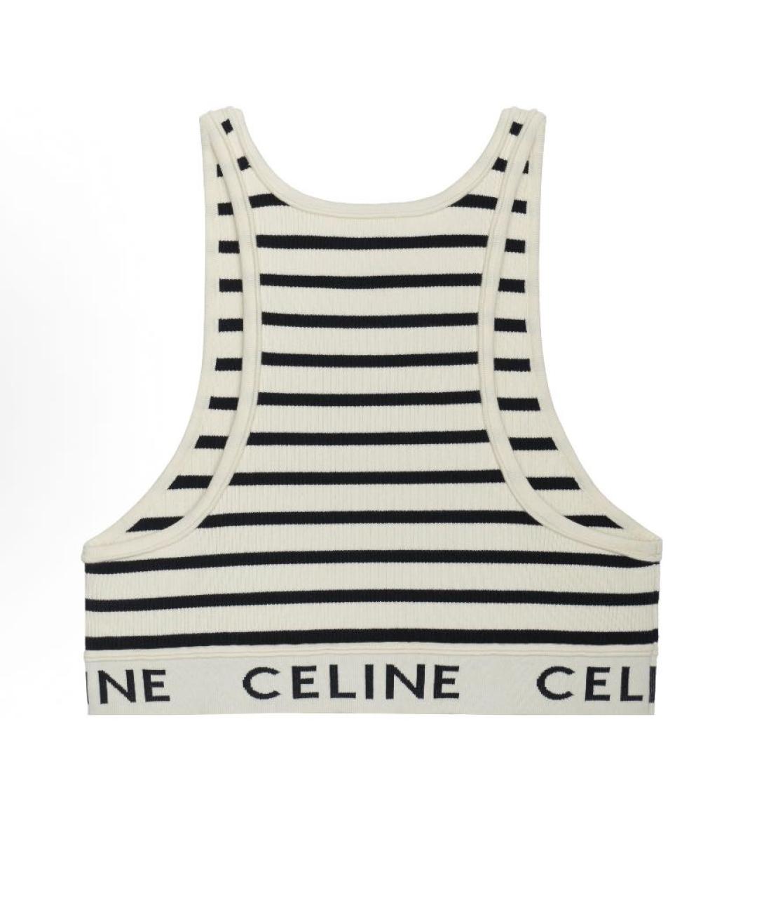 CELINE Белая майка, фото 2