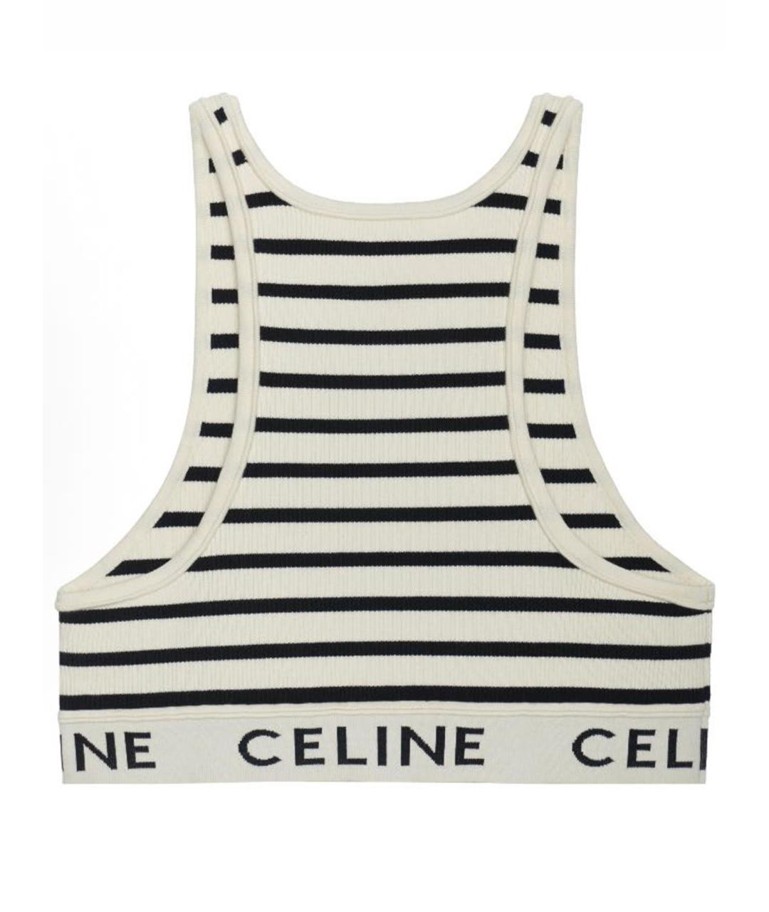 CELINE Белая майка, фото 10