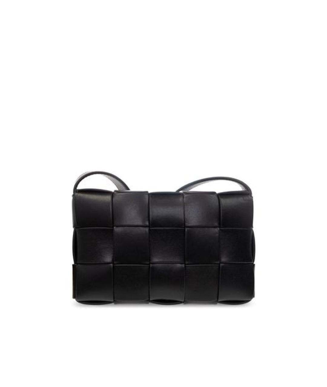 BOTTEGA VENETA Черная кожаная сумка на плечо, фото 2