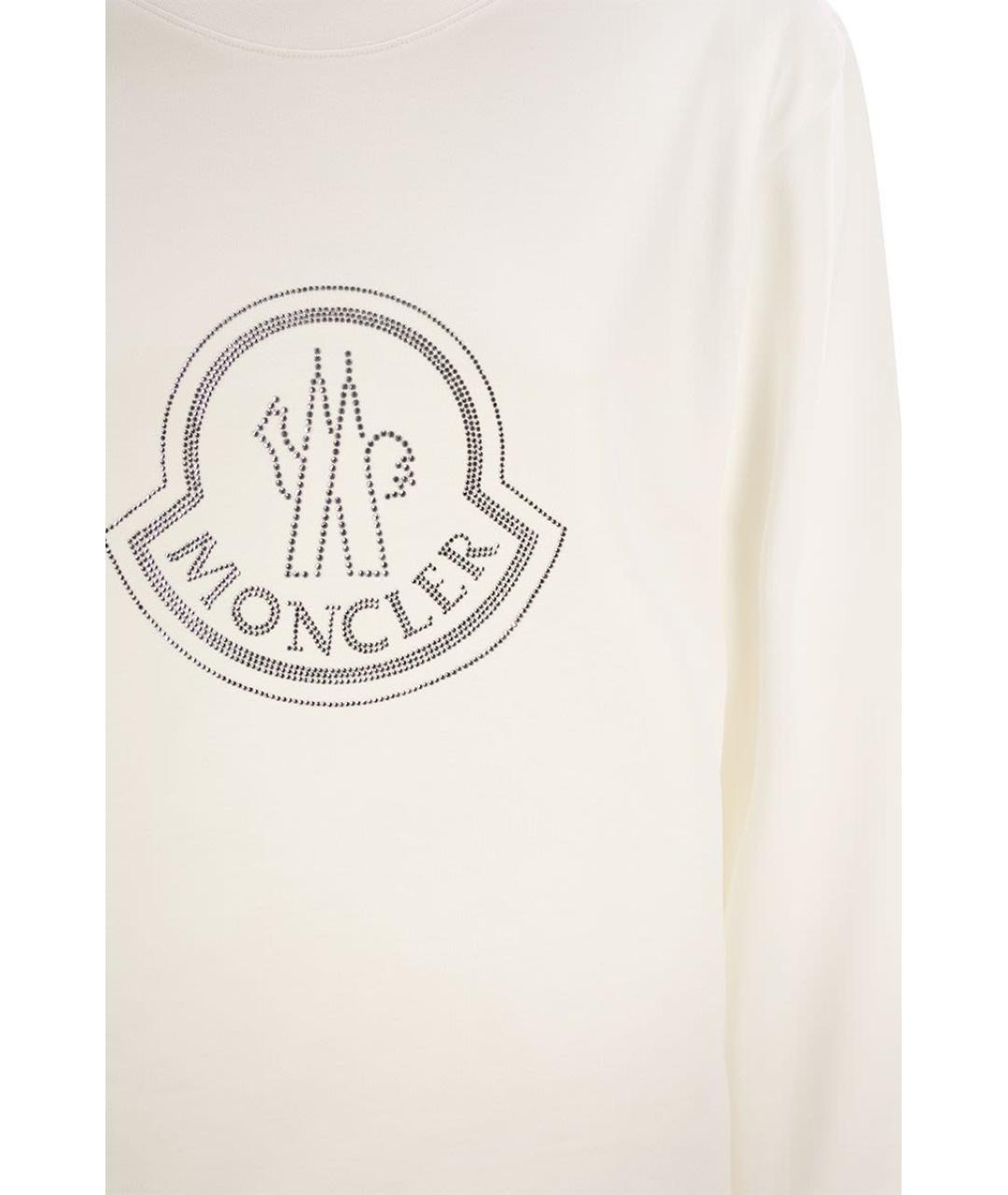 MONCLER Бежевый хлопковый джемпер / свитер, фото 4