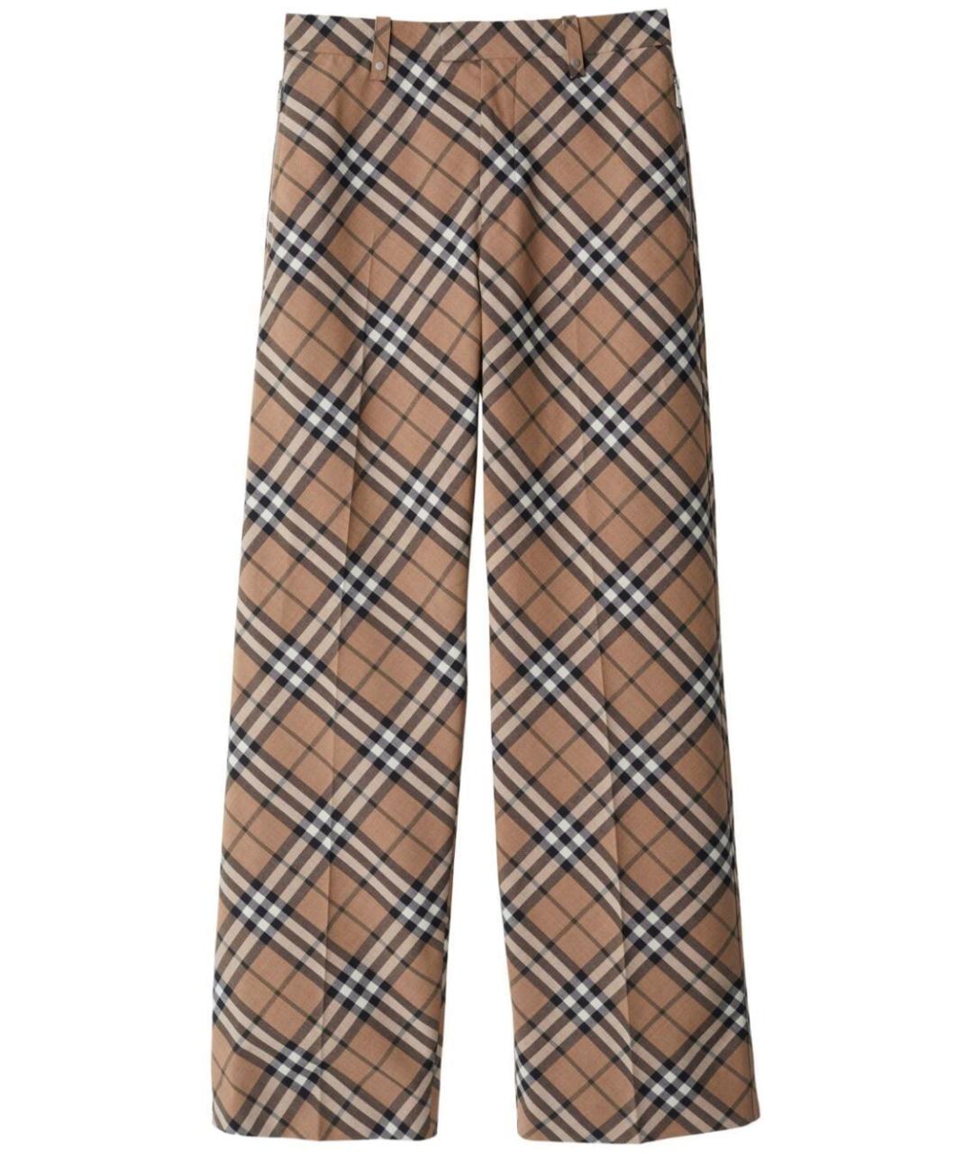 BURBERRY Мульти шерстяные повседневные брюки, фото 1