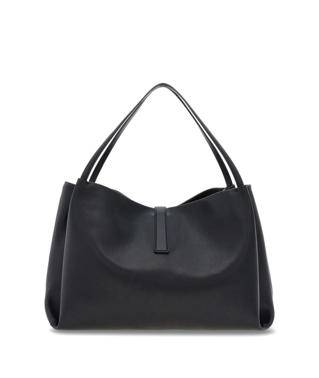 FERRAGAMO Черная кожаная сумка тоут, фото 2