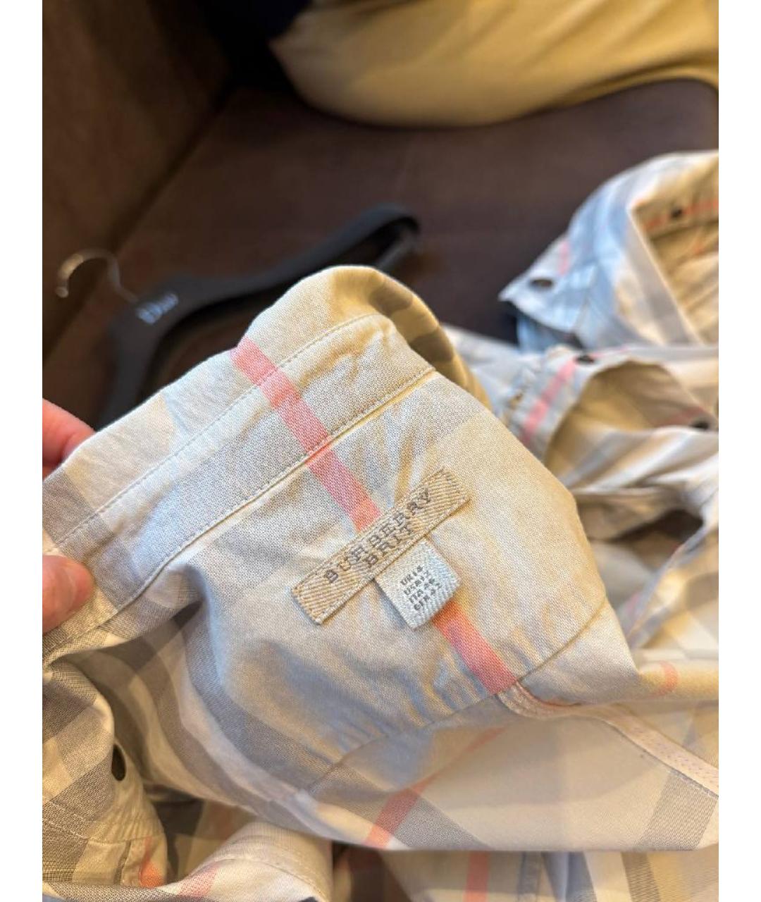 BURBERRY Бежевое хлопковое повседневное платье, фото 3