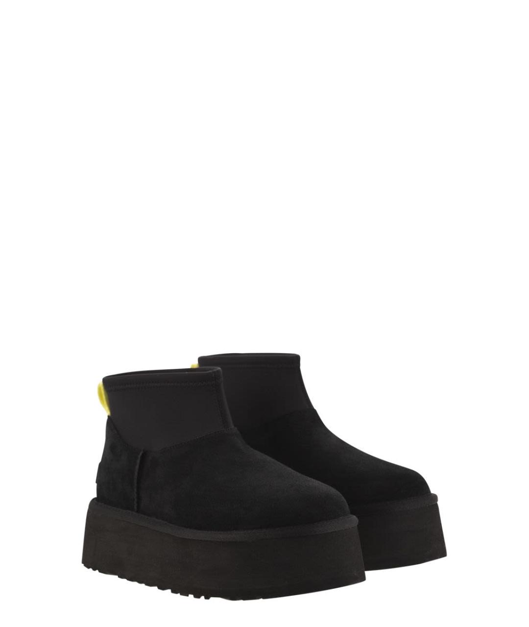 UGG AUSTRALIA Черные нубуковые ботинки, фото 4