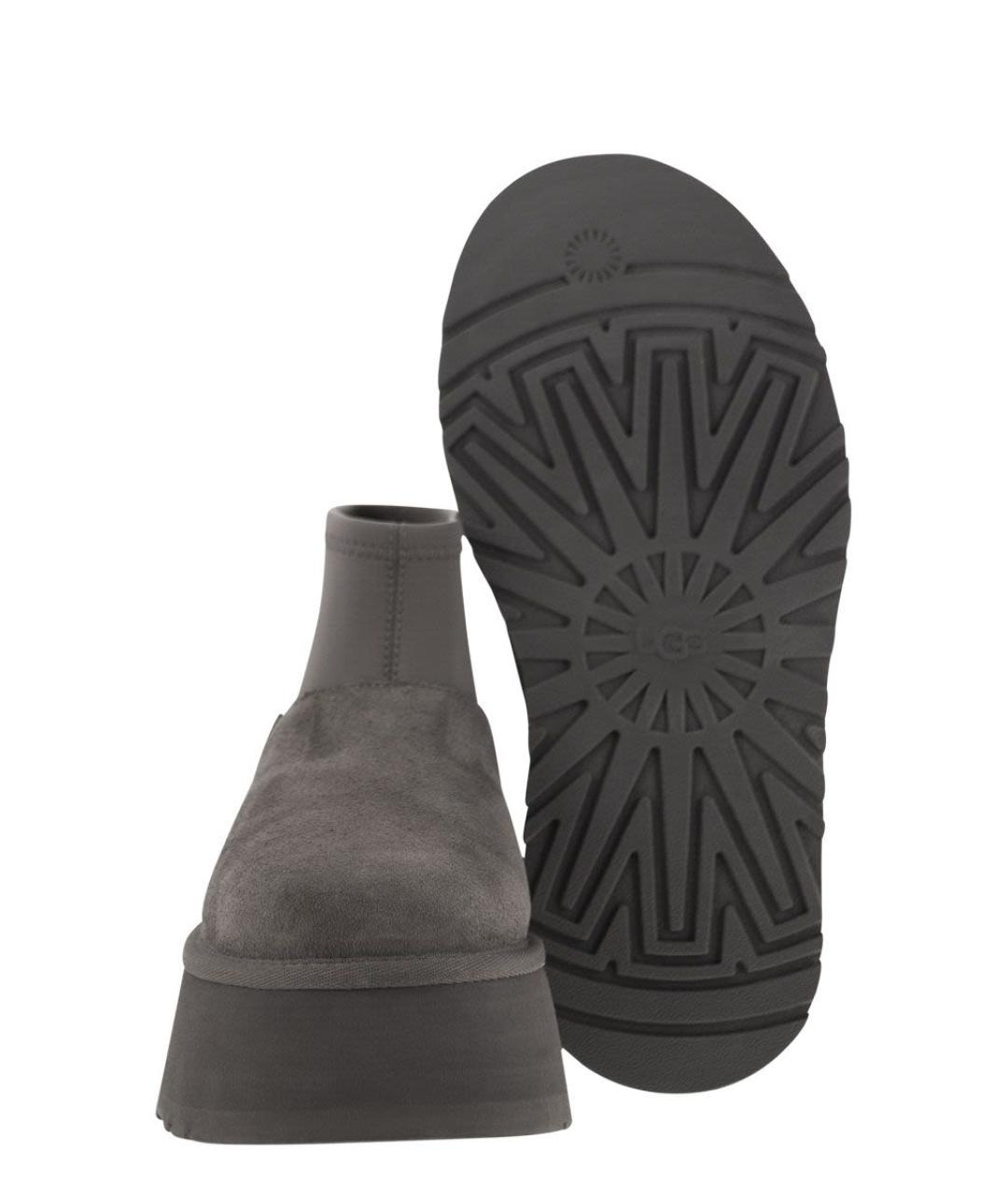 UGG AUSTRALIA Серые нубуковые ботинки, фото 4
