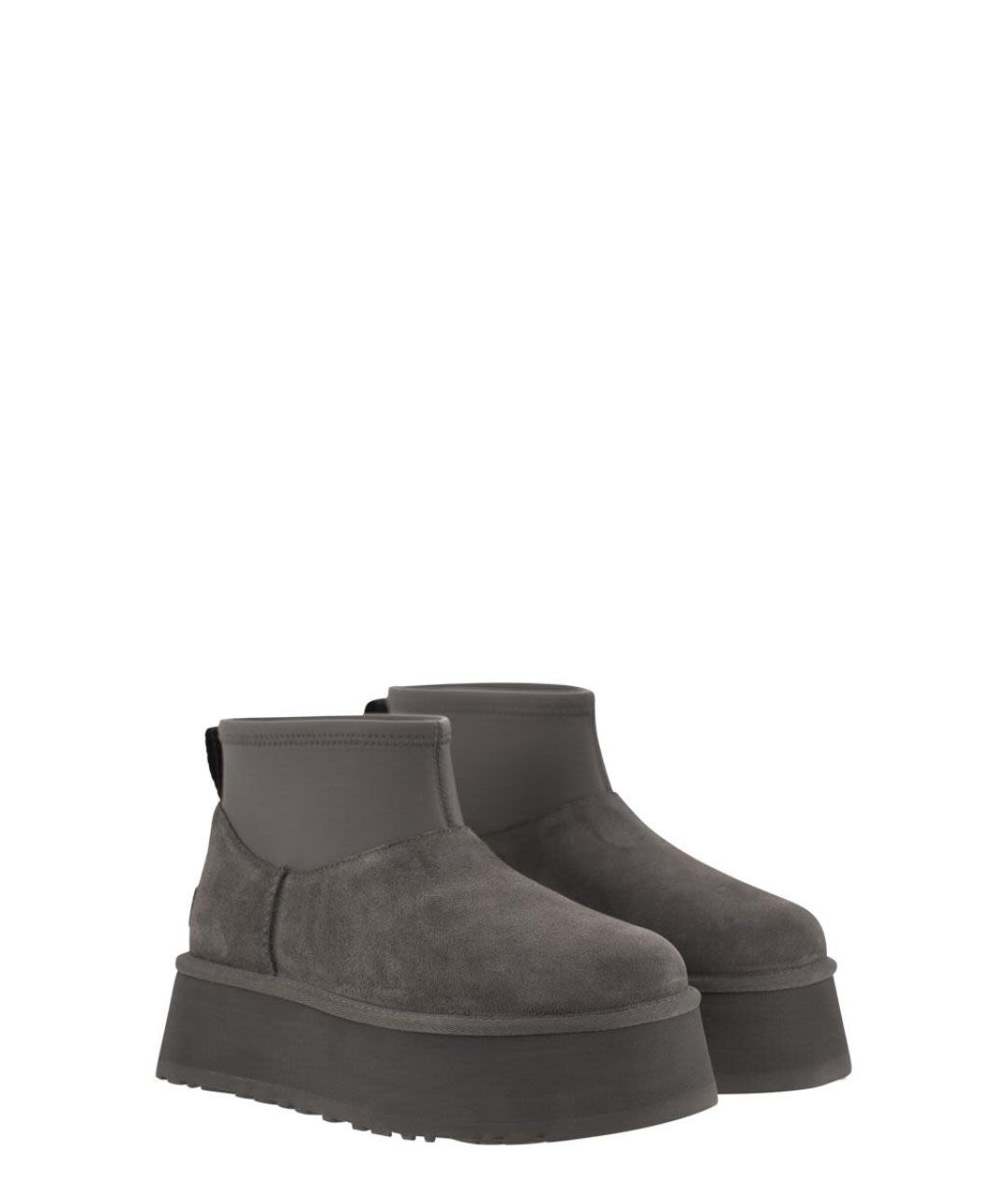 UGG AUSTRALIA Серые нубуковые ботинки, фото 5