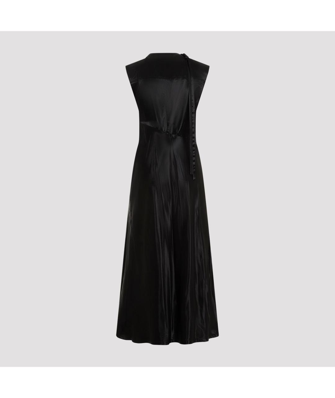JIL SANDER Черное вискозное повседневное платье, фото 3