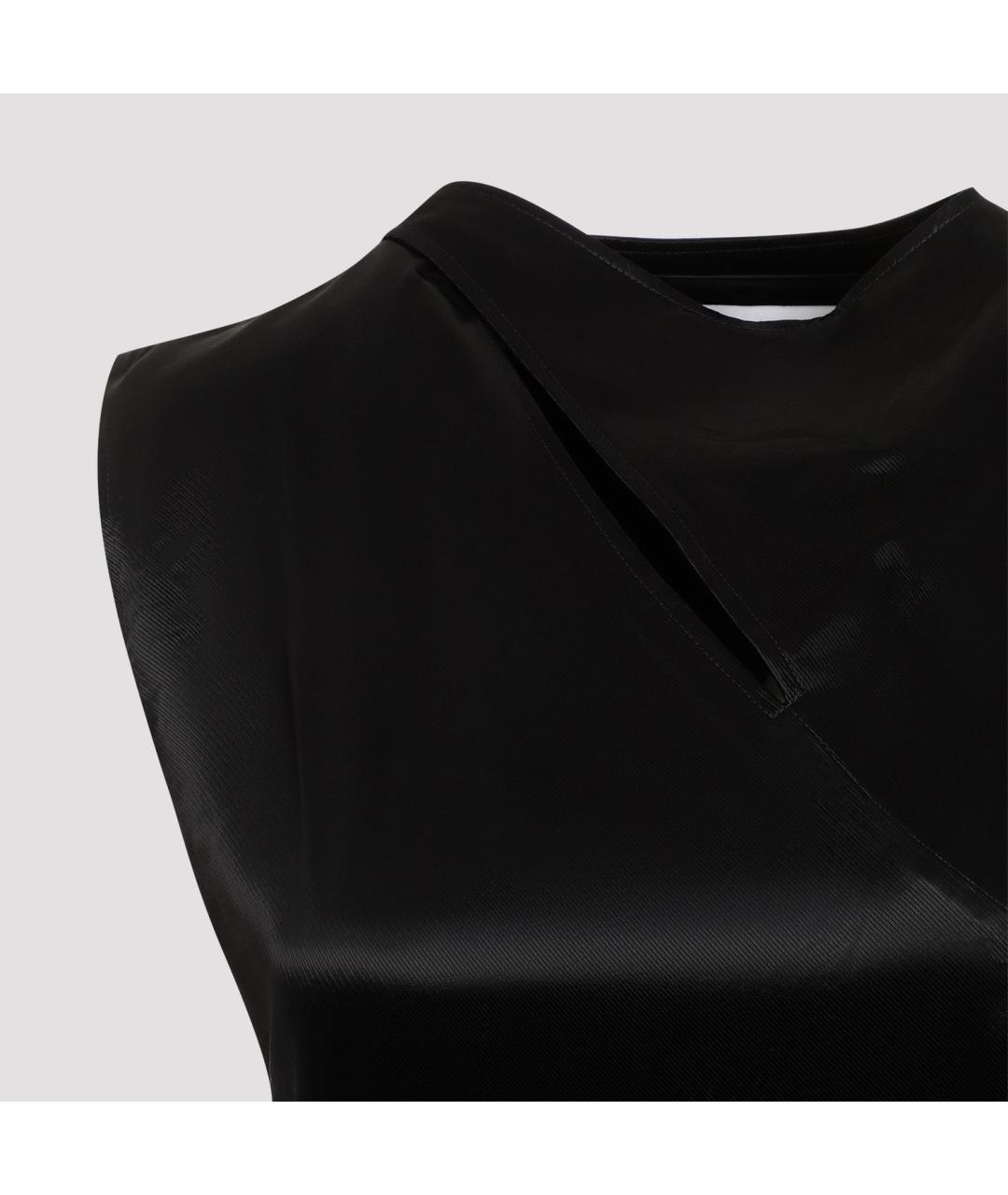 JIL SANDER Черное вискозное повседневное платье, фото 4