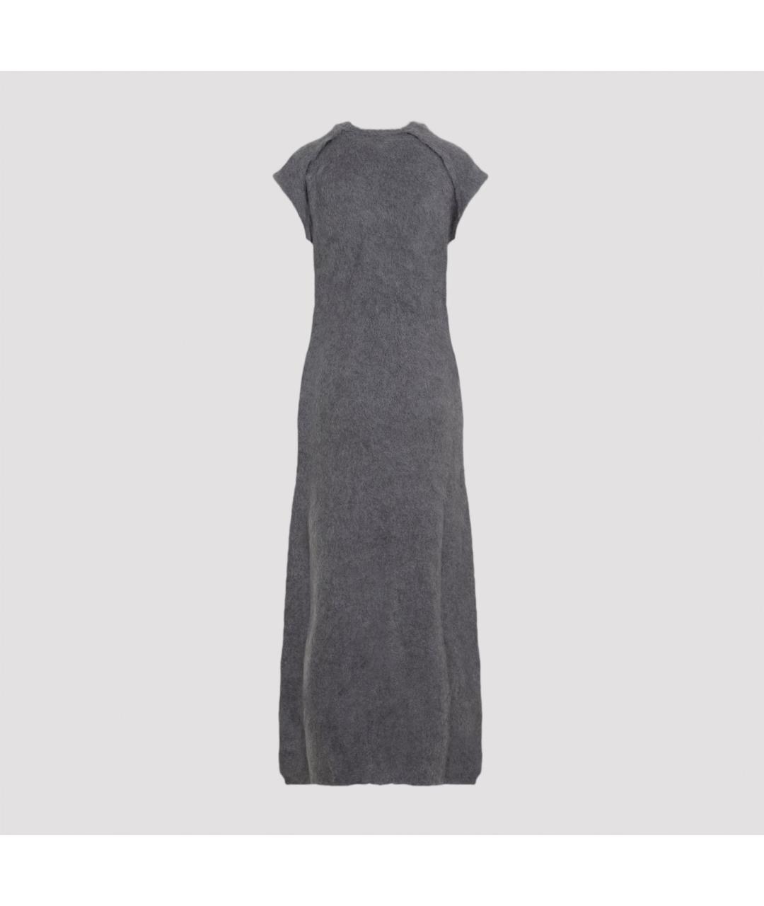 JIL SANDER Серое шерстяное повседневное платье, фото 3