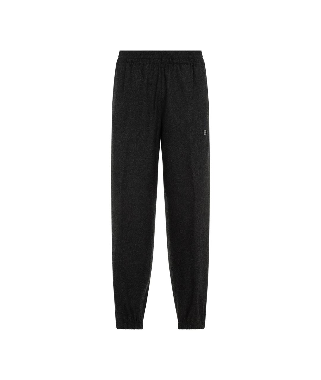 GIVENCHY Антрацитовые шерстяные повседневные брюки, фото 1