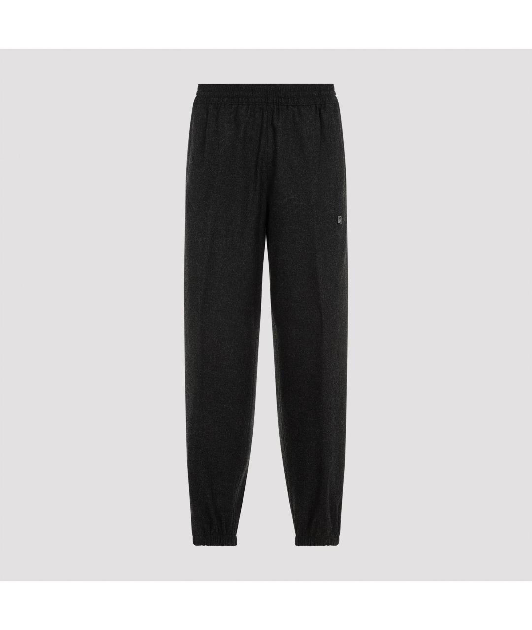 GIVENCHY Антрацитовые шерстяные повседневные брюки, фото 2