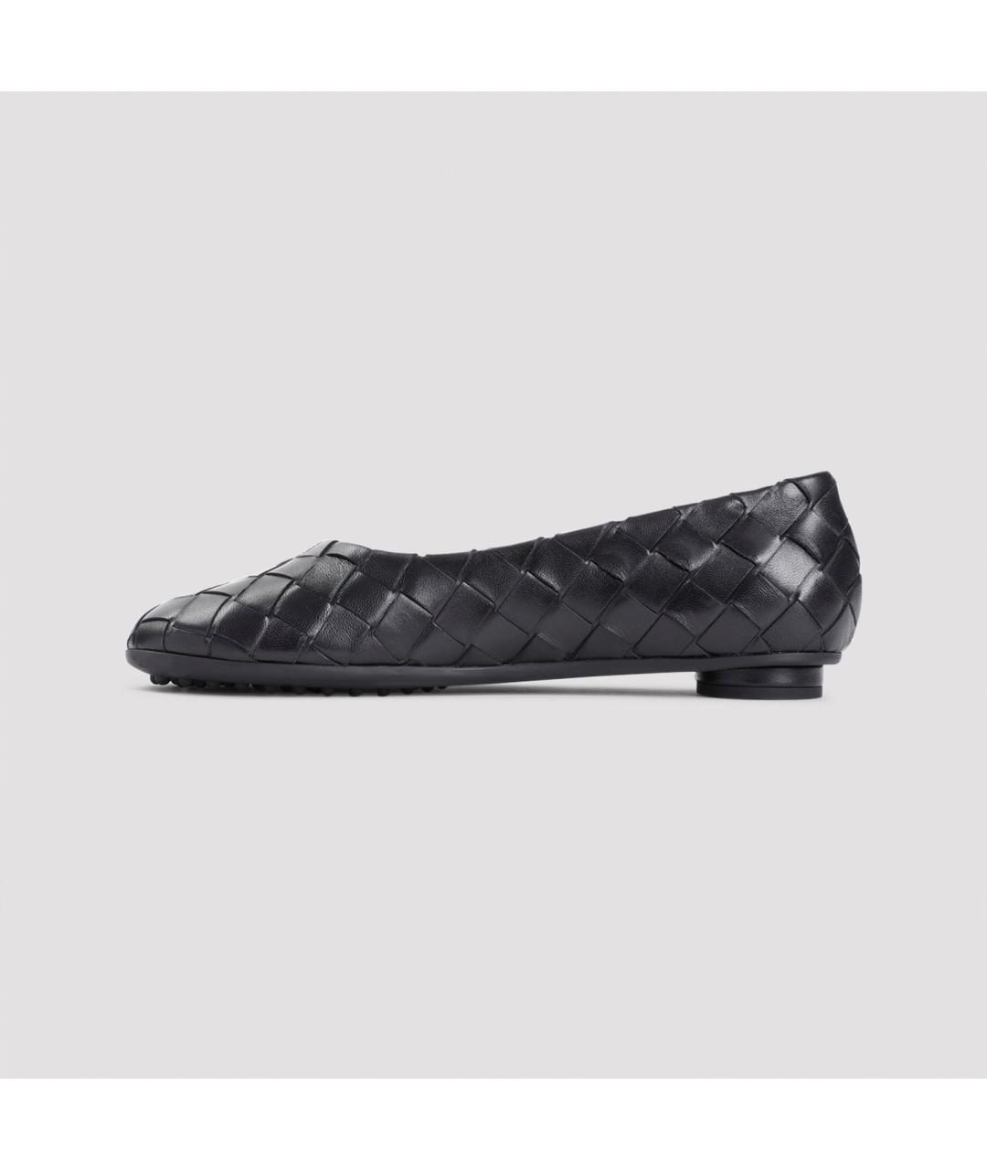BOTTEGA VENETA Черные кожаные балетки, фото 3
