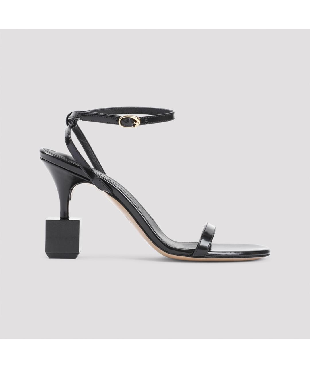 JACQUEMUS Черные кожаные босоножки, фото 2