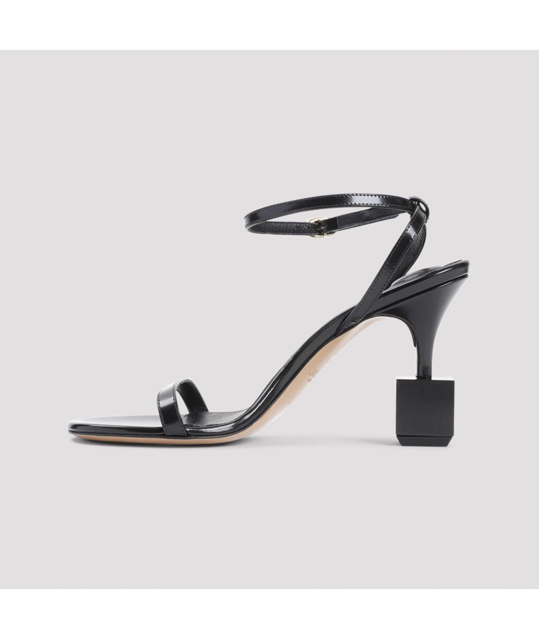 JACQUEMUS Черные кожаные босоножки, фото 3