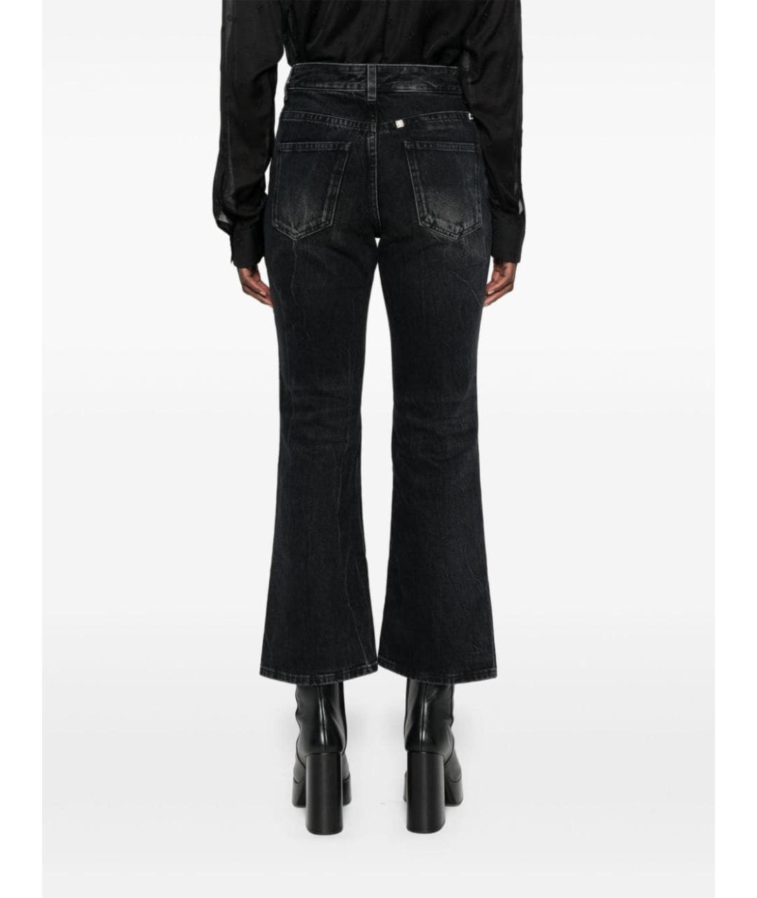 GIVENCHY Черные хлопковые джинсы клеш, фото 4
