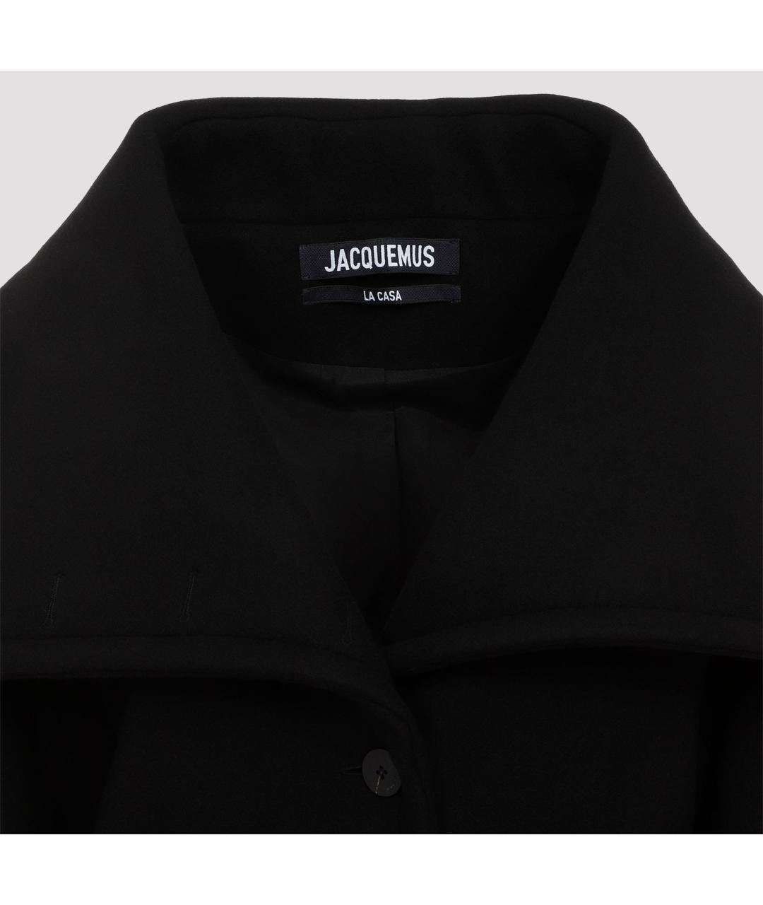 JACQUEMUS Черное хлопковое пальто, фото 3
