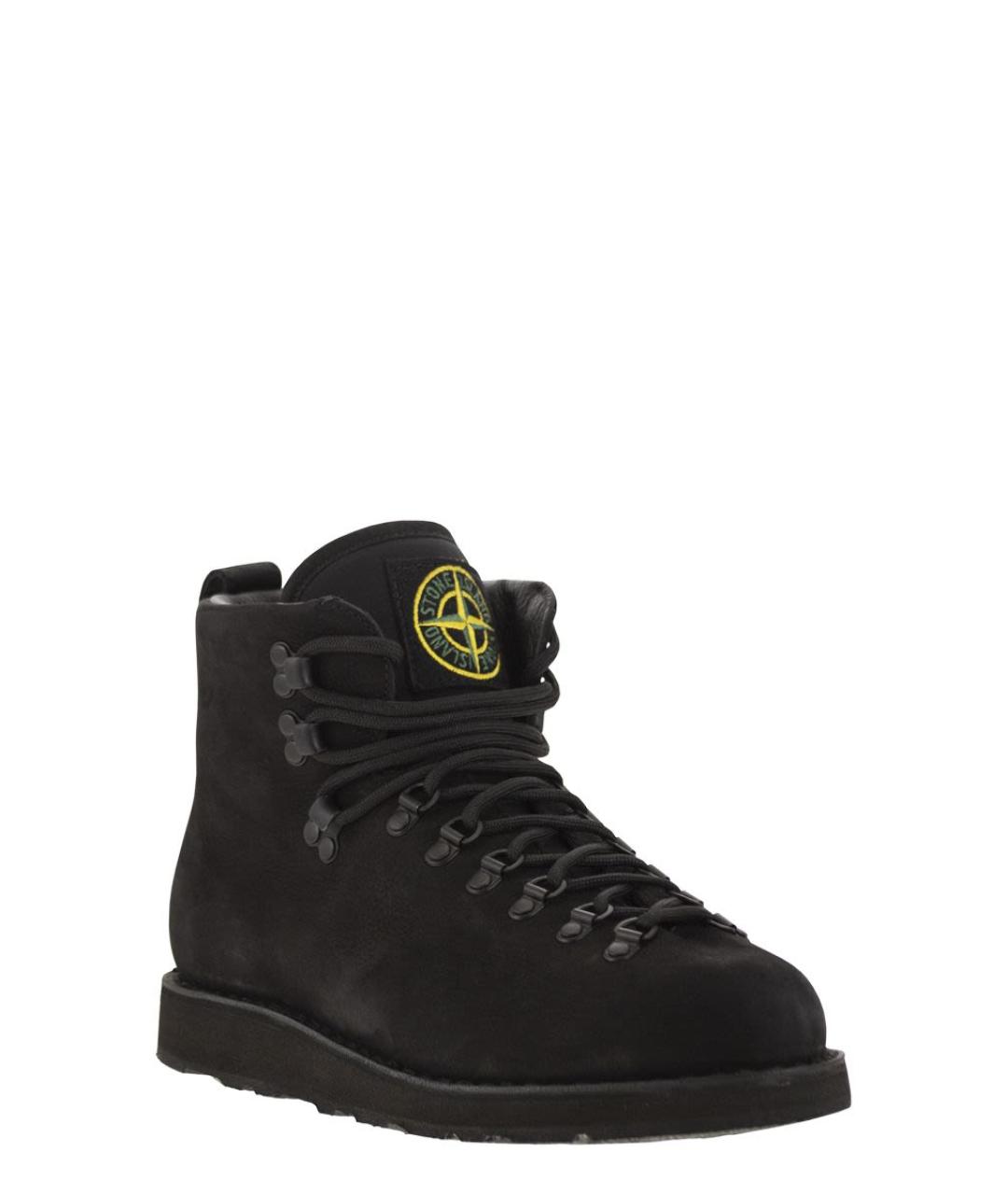 STONE ISLAND Черные низкие ботинки, фото 2