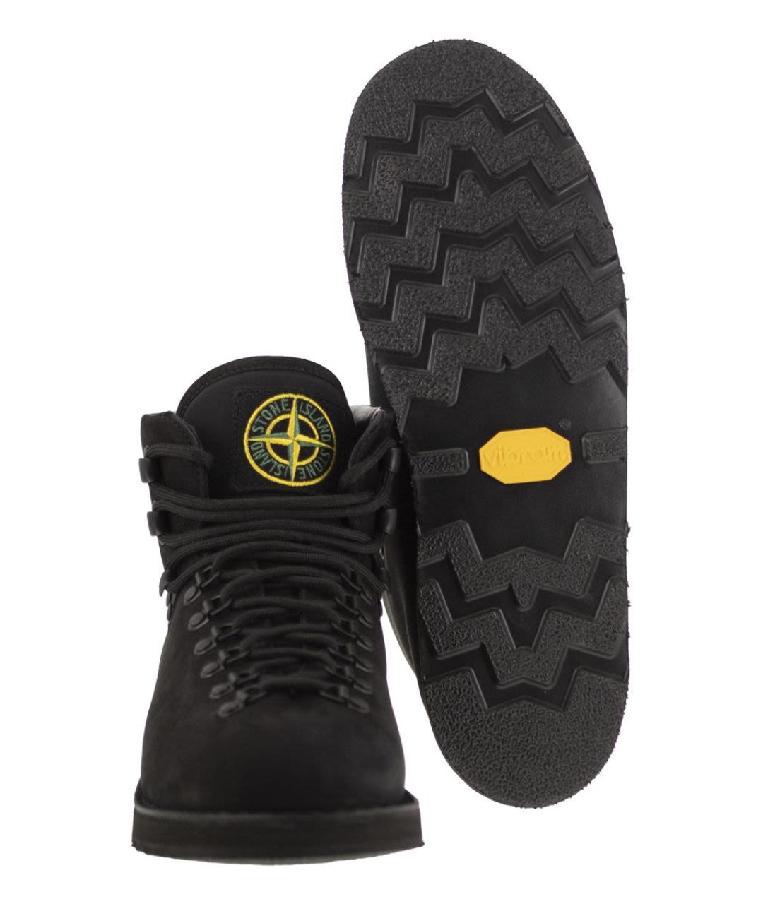 STONE ISLAND Черные низкие ботинки, фото 5