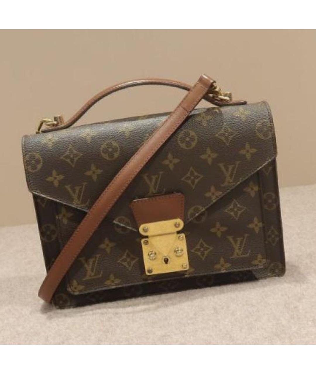 LOUIS VUITTON Коричневая сумка с короткими ручками, фото 2