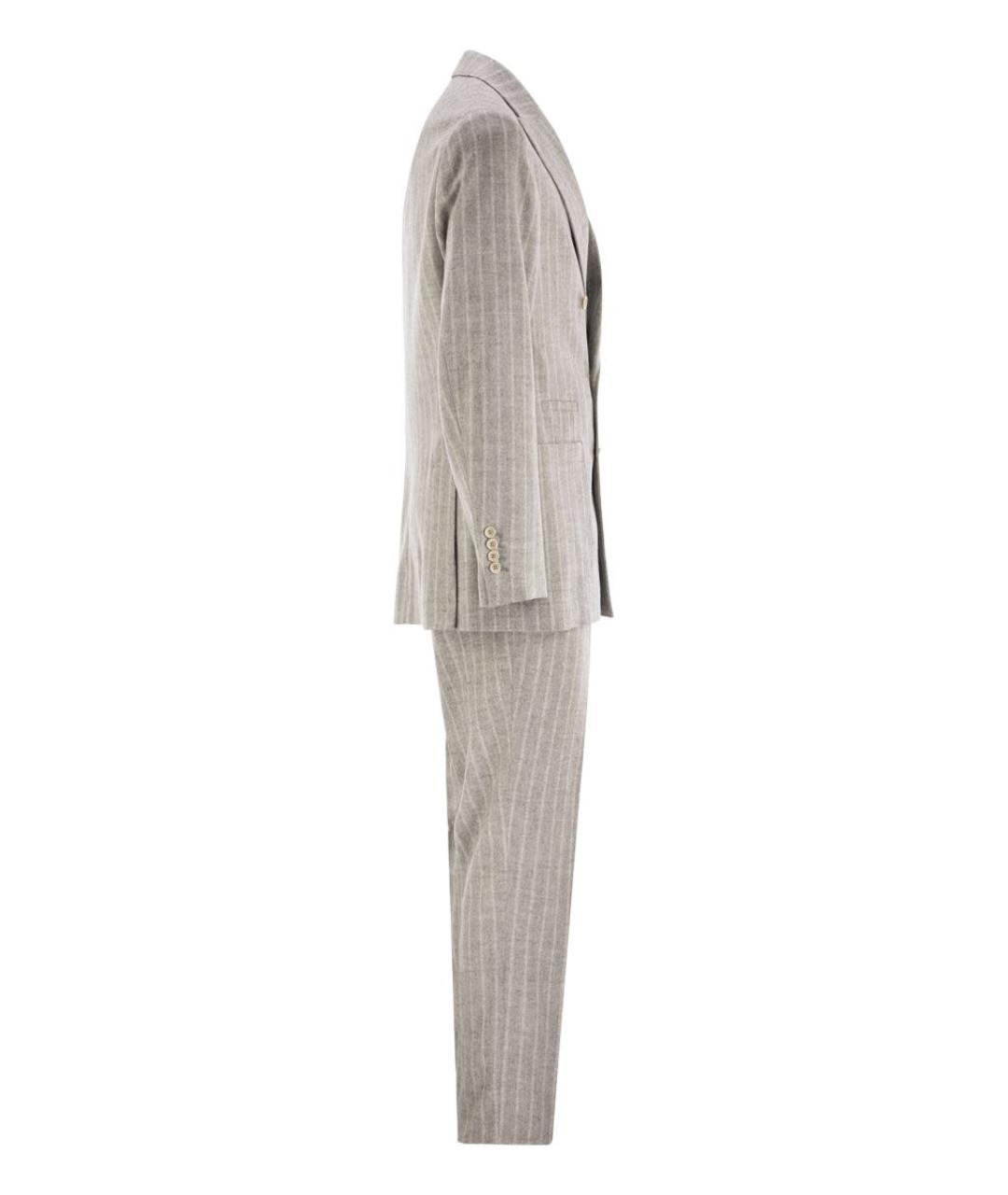 BRUNELLO CUCINELLI Антрацитовый классический костюм, фото 3
