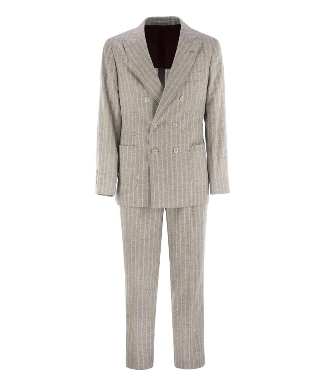 BRUNELLO CUCINELLI Антрацитовый классический костюм, фото 1