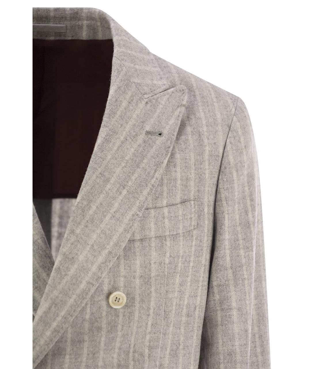 BRUNELLO CUCINELLI Антрацитовый классический костюм, фото 4