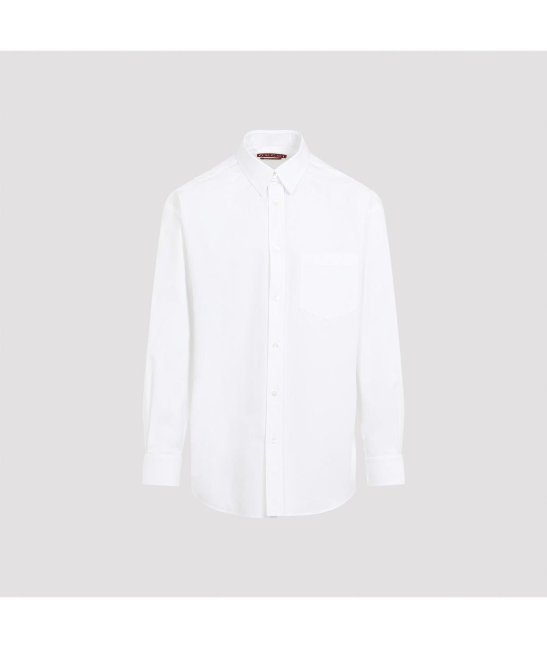 GUCCI Белая хлопковая классическая рубашка, фото 2