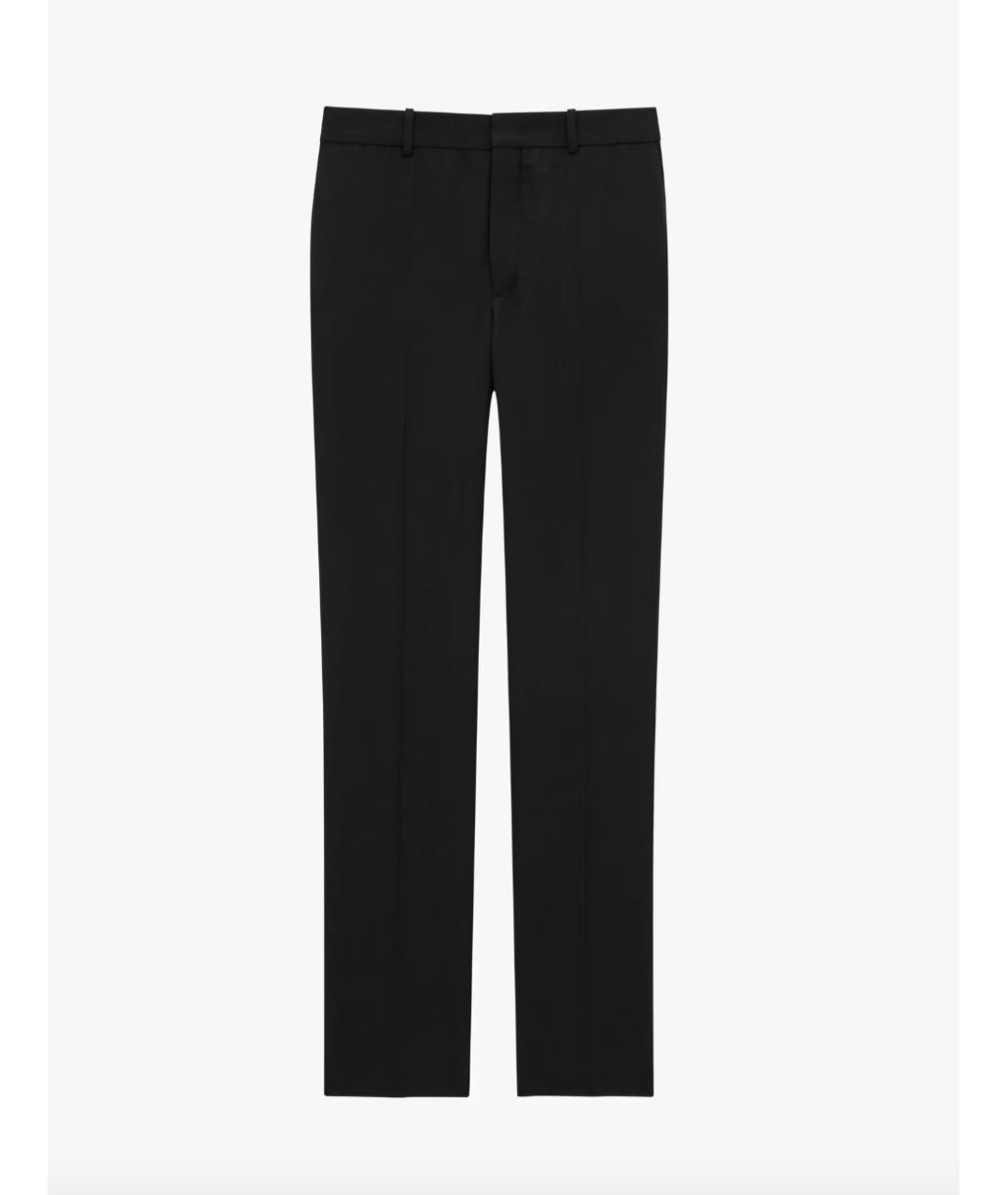 SAINT LAURENT Черные шерстяные классические брюки, фото 6