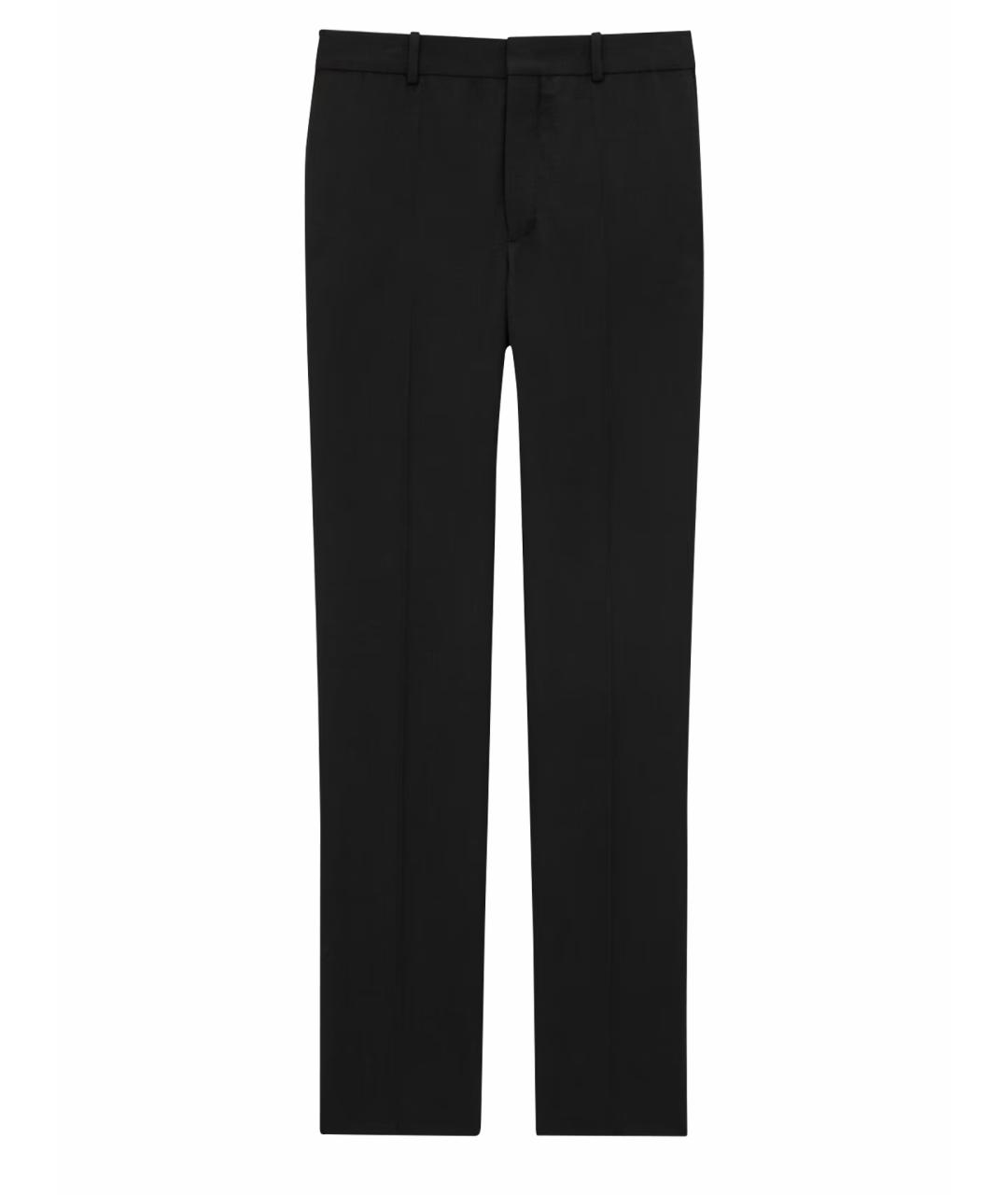 SAINT LAURENT Черные шерстяные классические брюки, фото 1