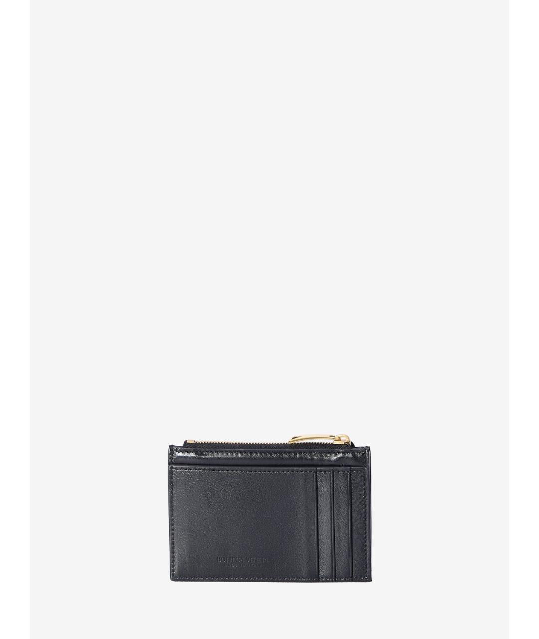 BOTTEGA VENETA Черный кожаный кардхолдер, фото 3
