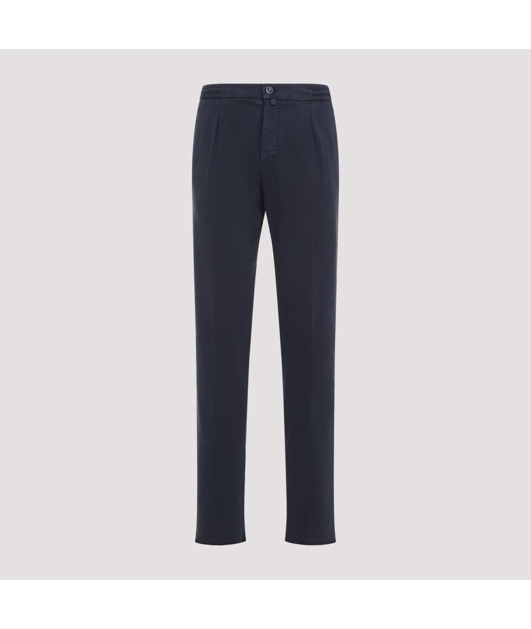 KITON Синие хлопковые повседневные брюки, фото 2