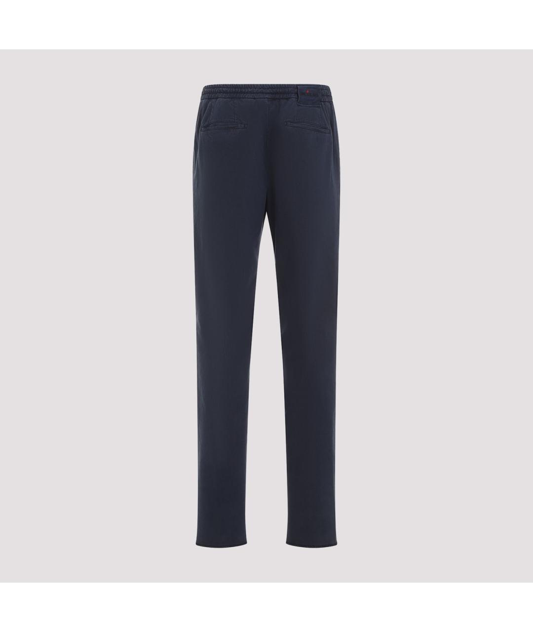KITON Синие хлопковые повседневные брюки, фото 3