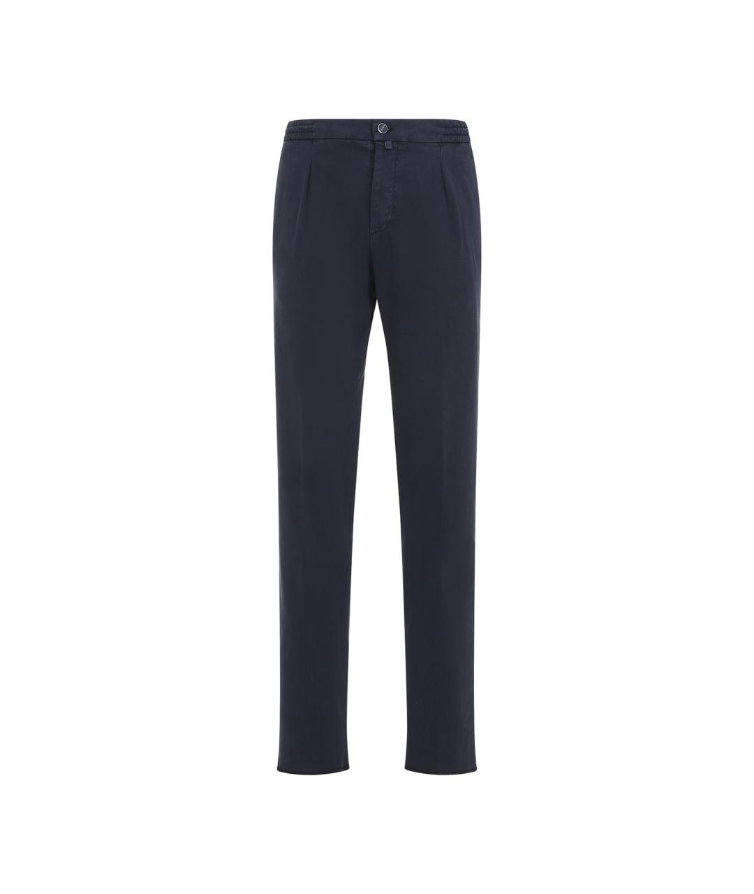 KITON Синие хлопковые повседневные брюки, фото 1