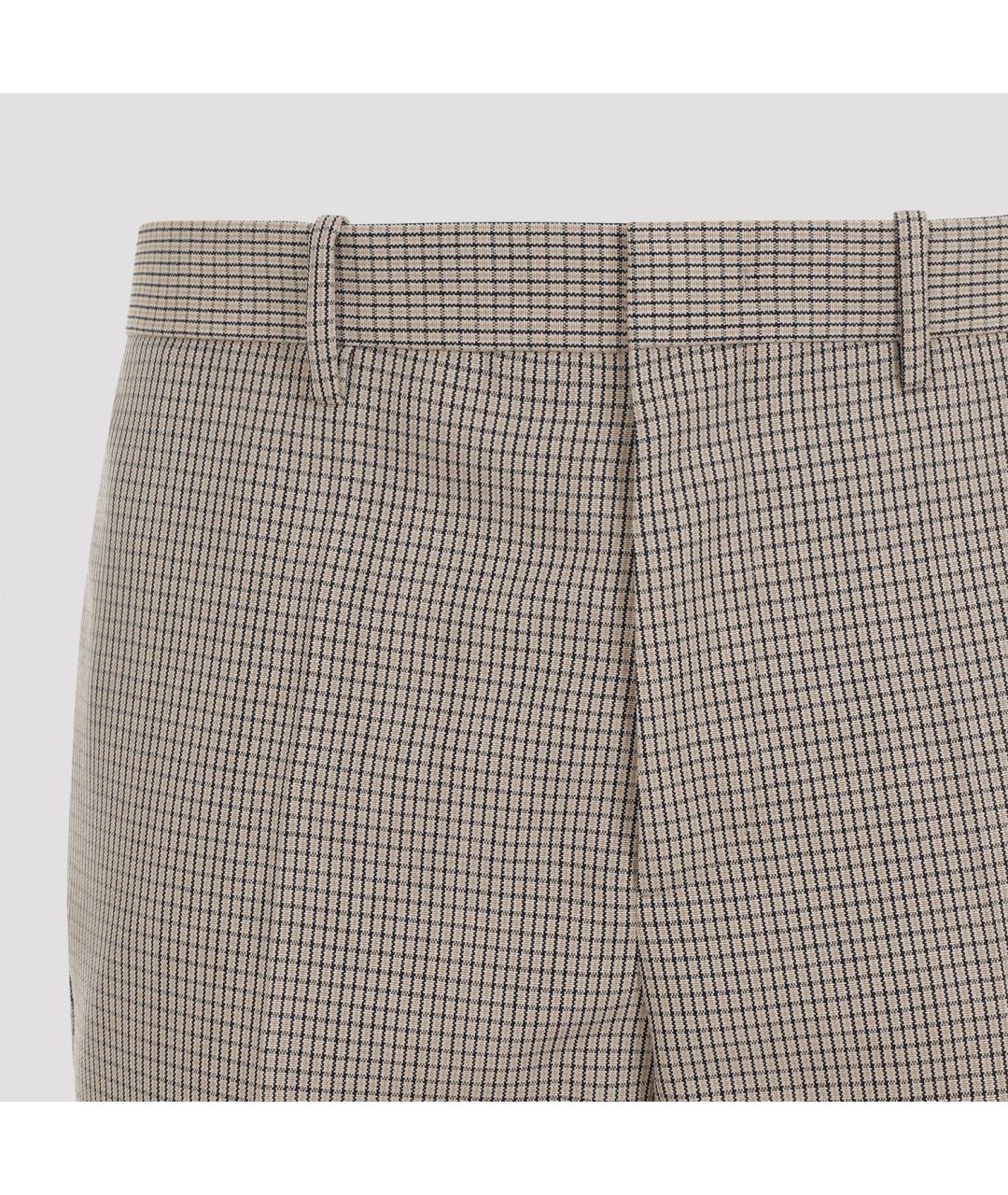 JIL SANDER Бежевые шерстяные повседневные брюки, фото 4